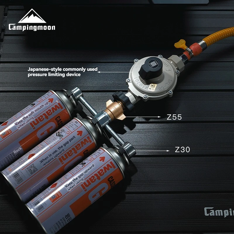CAMPINGMOON Campingausrüstung Kartenadapter für Hochgebirgs-Gaszylinder zu Flüssiggas aus Messing