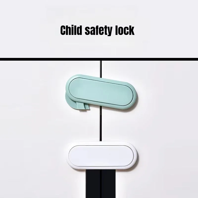 Cabinet Drawer Safety Lock Anti-Pinch Door Lock Multifunctional Refrigerator Self Adhesive Latch Furniture Home Accessory