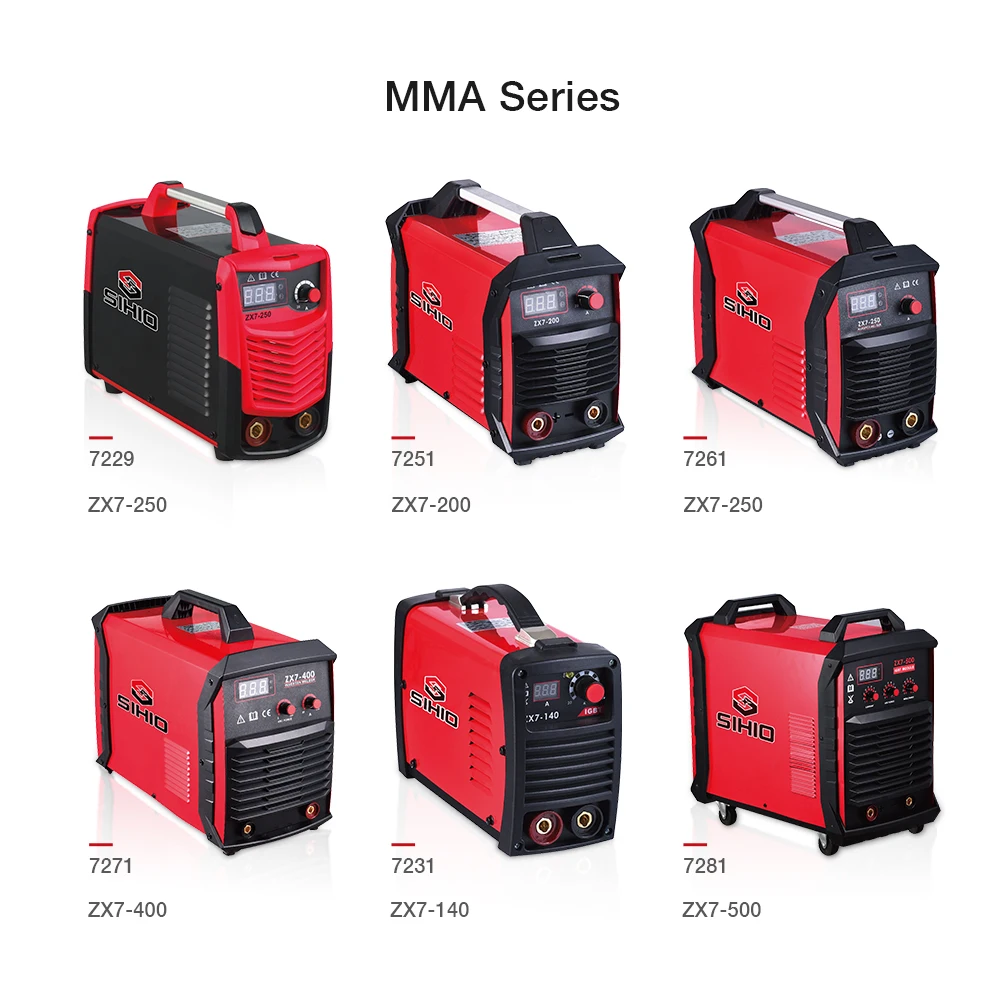 Sihio Soldador Manual De Arco De Metal Welders Zx7 400A Arc Mma Inverter Welding Machine Portable Dc Motor 400 A