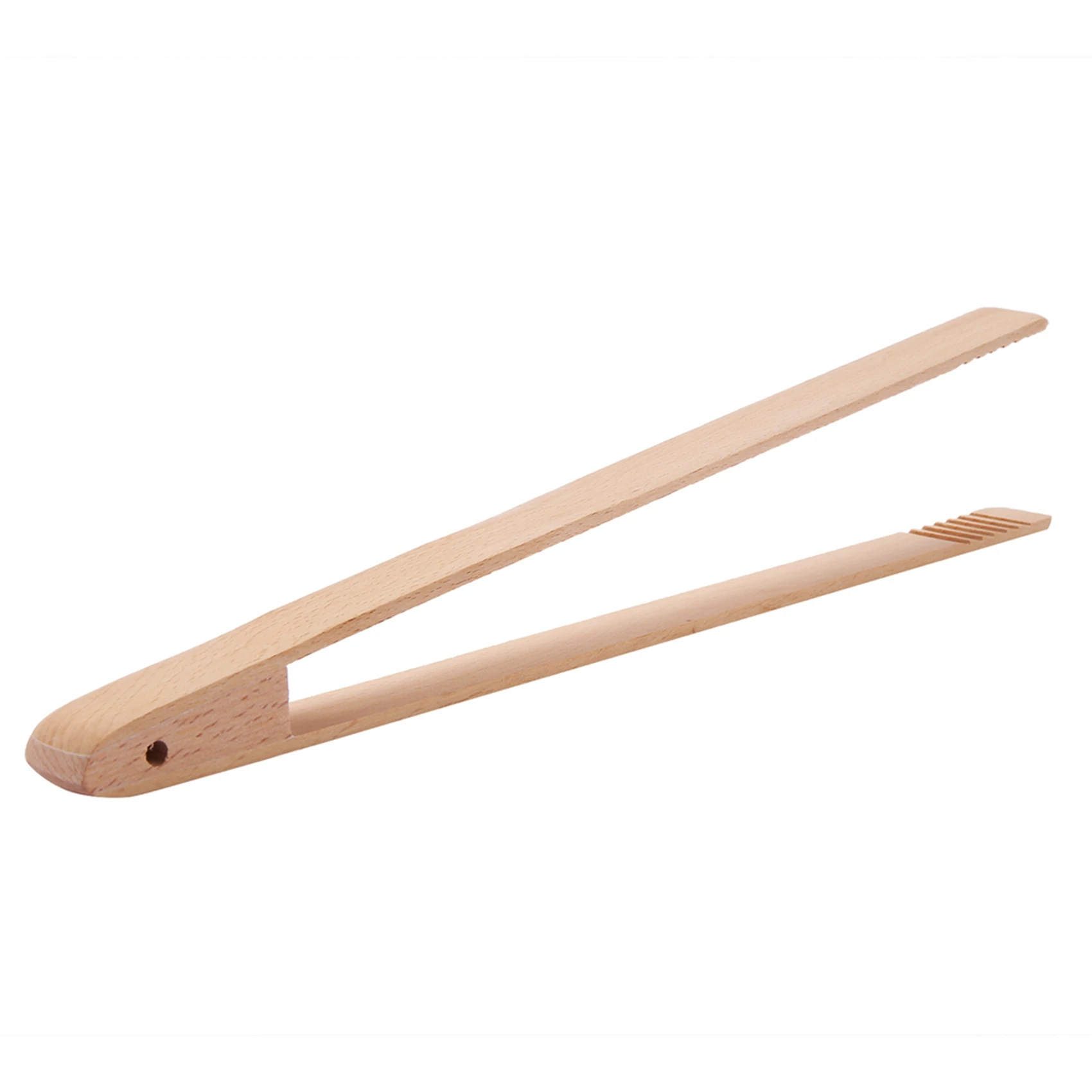 AEE3-4 Packs 12 Inch Wood Toaster Tongs Kitchen Tongs For Serving Food, Flipping Meat, Grabbing Toast And More