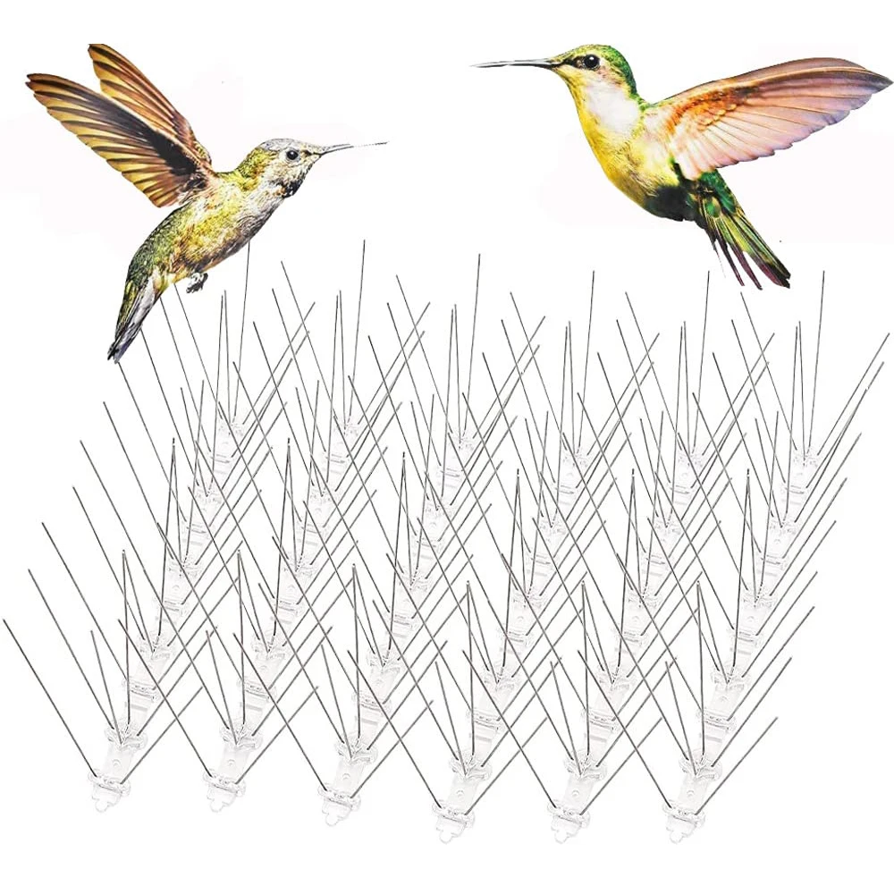 

12 шт., шипы для голубей, набор отпугивателей птиц из нержавеющей стали, отпугиватель птиц, голубей, белка, репеллент для кошек для садового забора, крыши