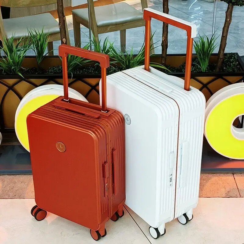 Rolling bagagem spinner quadro de alumínio skid mala rodas carry on trolley bagagem saco viagem mala em rodas universais