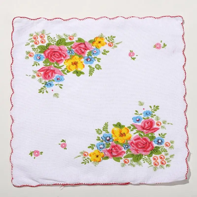 A3pb 6 miếng khăn tay phụ nữ cotton 28 x 28cm khăn tay túi trẻ trẻ mới biết đi cho trẻ gái sử dụng hàng ngày