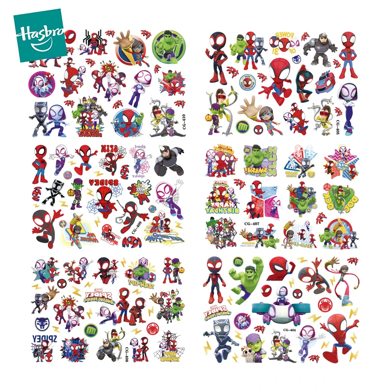 Marvel Spidey En Zijn Verbazingwekkende Vrienden Tijdelijke Tattoo Sticker Cartoon Waterdichte Anime Accessoires Party Cosplay Kinderen Speelgoed Gift