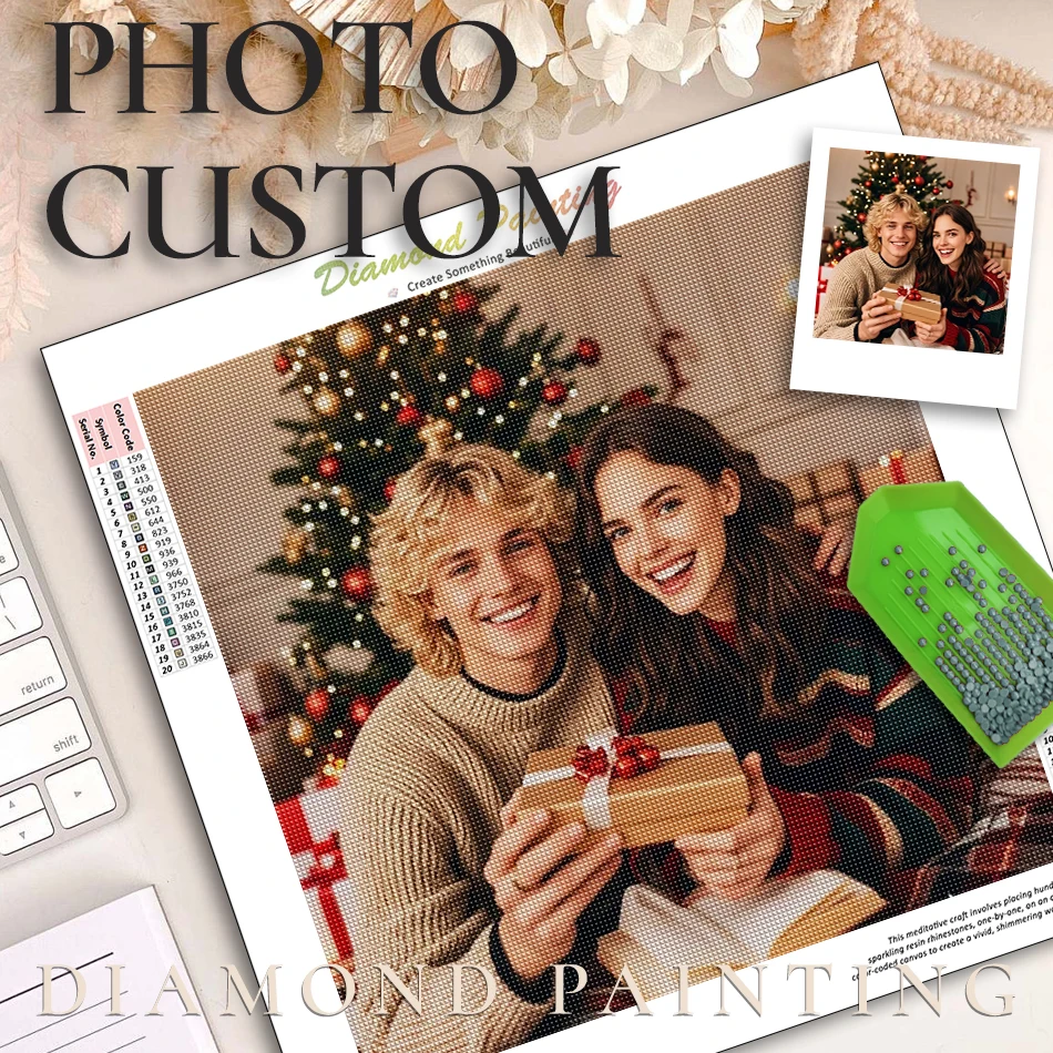 

PhotoCustom Christmas Diamond Painting Adult Personalized With Your Photo Create Stunning Custom Home Decoration Art Home Decor