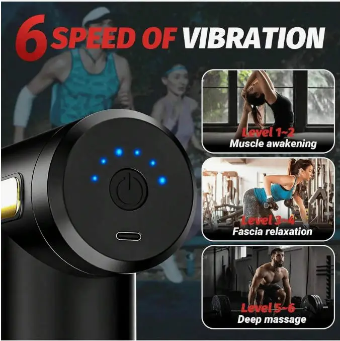 Electric Handheld Percussion Massage Gun Deep Tissue Muscle Massager Ultra Compact Elegant High Torque Body Massage Device Easy Control Relieve Neck Back Muscle Pain Portable Massage Gun Gifts For Men Women