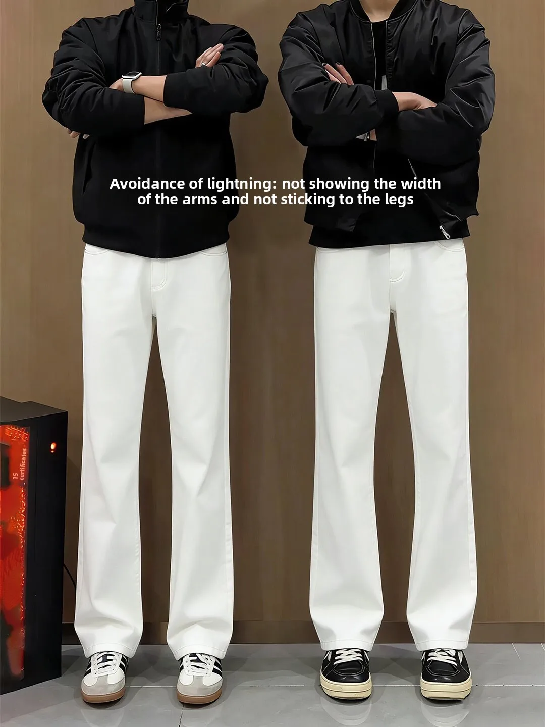 

Мужские повседневные брюки Cleanfit: расклешенные, прямые, с эффектом драпировки, в американском стиле High Street, коллекция Spring Season Elevate West