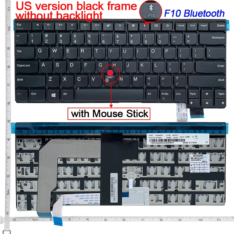 GZEELE new for Lenovo FOR Thinkpad T470S US Without Backlight Keyboard