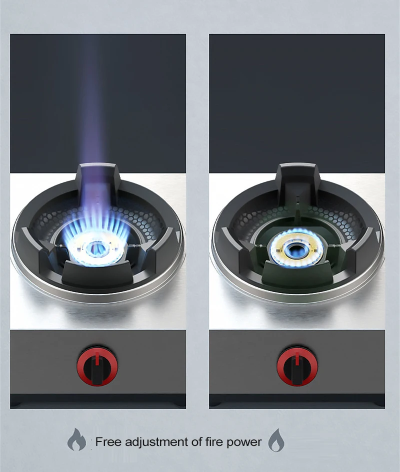 Утолщенная газовая плита из нержавеющей стали, бытовая плитка со сжиженным нефтяным газом, импульсная печь с электронным зажиганием