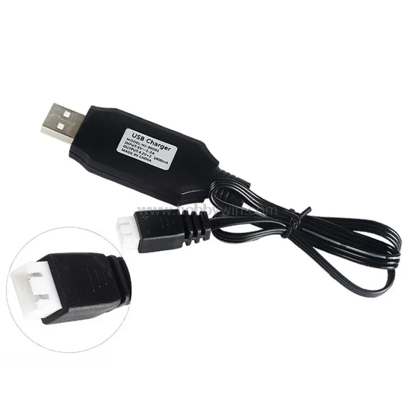 7.4V battery USB Charger Cable 1300mA for RC Airplane Quad Copter Drone Scale Car Buggy Truck Speed Boat