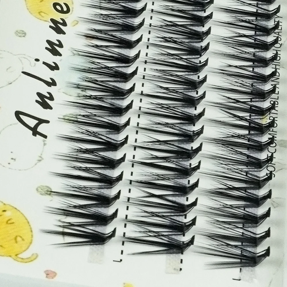 10d/20d/30d l-tipo cluster extensão de cílios 3d natural russo individual cílios cachos 1 caixa/60 pacote ferramenta de maquiagem cílios