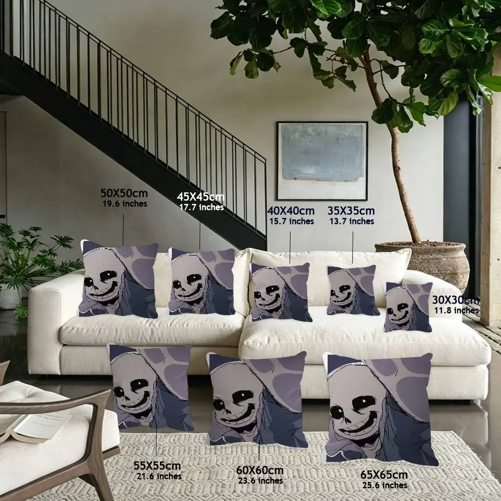 Hot Anime Game Undertale Sans Fashion Decorative Pillowcase Throw Cover Pillow Case Cushion For Living Room Square Home Decor