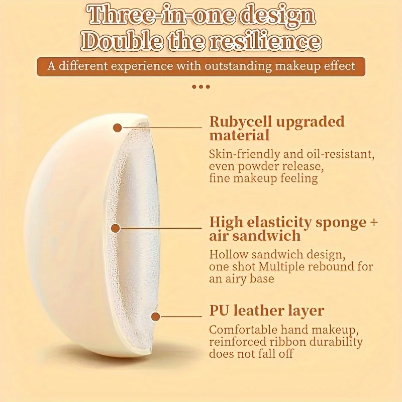 6個のベルベットメイクアップスポンジ - 液体/クリーム用のラテックスフリーのデュアルウェット/ドライブレンダー |   敏感肌用低刺激性トラベルキット
