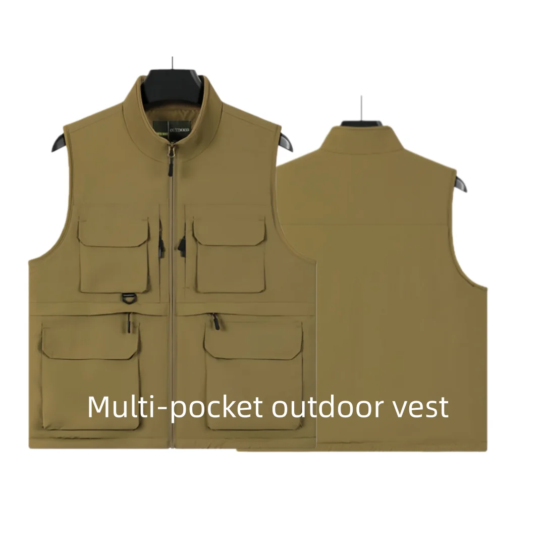 

Мужской рабочий жилет большого размера 2026 года: ветрозащитный, теплосберегающий, для активного отдыха, с множеством карманов, для рыбалки