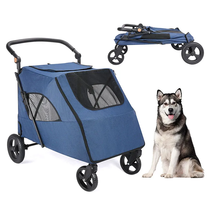 

﻿ Wedyvko Extra Large Dog Stroller for Large Dogs,Pet Stroller for Medium Dogs 120 Lbs, Dog Carts with 4 Wheels,Adjustable Hand