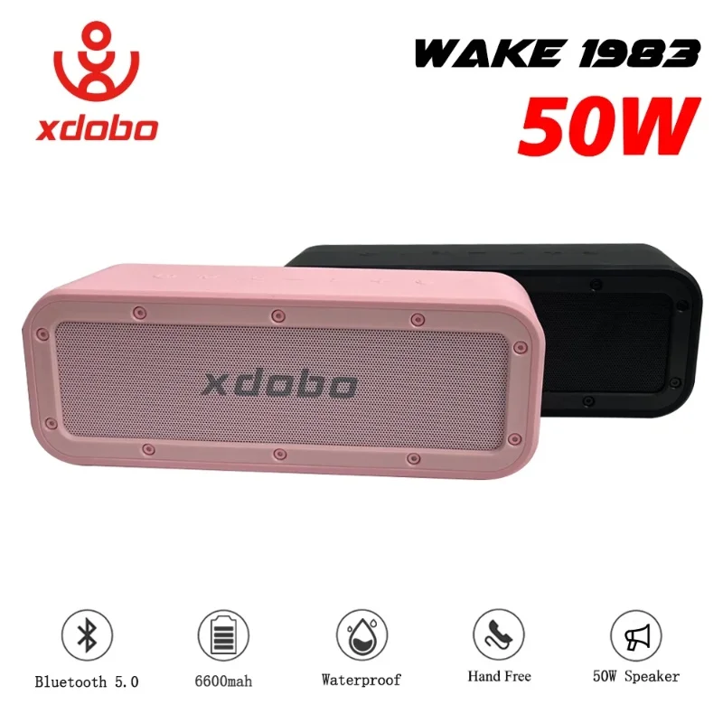 

XDOBO 1983 Outdoor Waterproof IPX7 Bluetooth Speaker HIFI Portable Wireless Subwoofer High Power 50W Boombox Sound Column TWS/TF