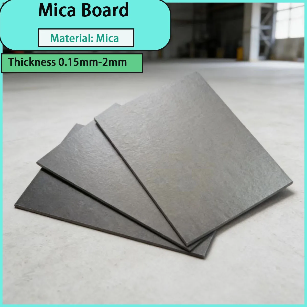 Mica board with a thickness of 0.15mm-2mm is used in metallurgy, electric heating equipment, aerospace, etc