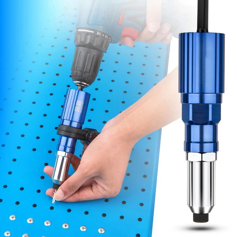 Electric Rivet Gun 2.4mm-4.8mm Rivet Nut Gun Bit Adapter Multifunctional Electric Core Pull Riveting Gun Power Tool Accessories