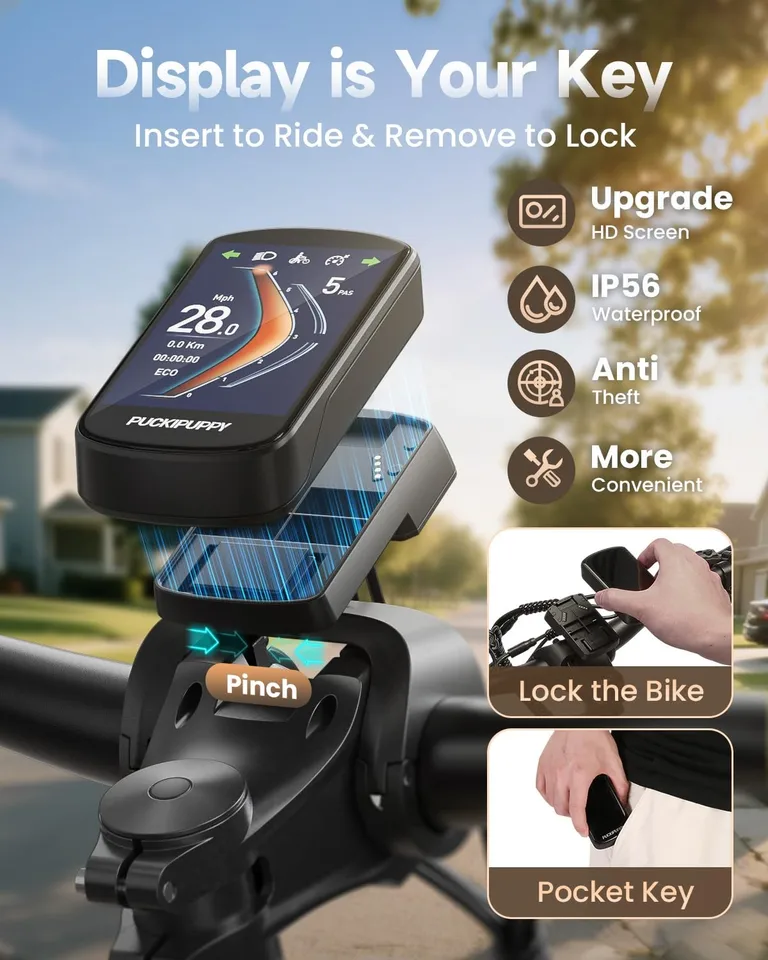Electric Bike 1350W, 48V 30AH Dual Battery EBike, 130 Miles 26" Fat Tire 7 Speed image 8
