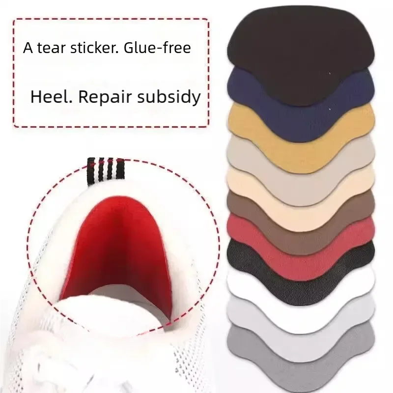 6 Pieces of Ultra-Thin Self-Adhesive Heel Repair Patches for Sports Shoes, Anti-Wear Patches for Repairing Holes in Shoe Heels