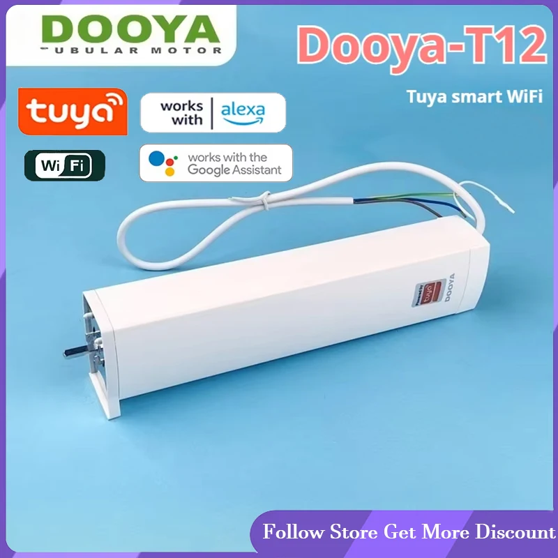 

Dooya Tuya WIFI Smart Curtain Motor T12 Intelligent Electric Curtain Motor Remote Control 50/60HZ Smart System Super Quite