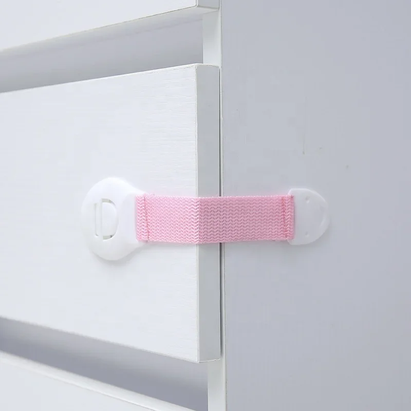 Serrure de sécurité pour porte d'armoire pour enfants, sangle ABS, serrure de sécurité pour bébé, usage domestique, connaissance chaude