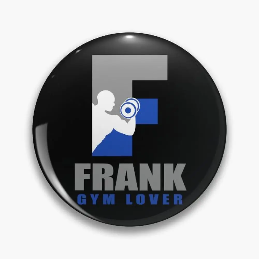 Frank Gymer Your Name Man Gym Lover Pin Buttons Brooches  Jewelry Accessory Customize Brooch Fashion Lapel Badges