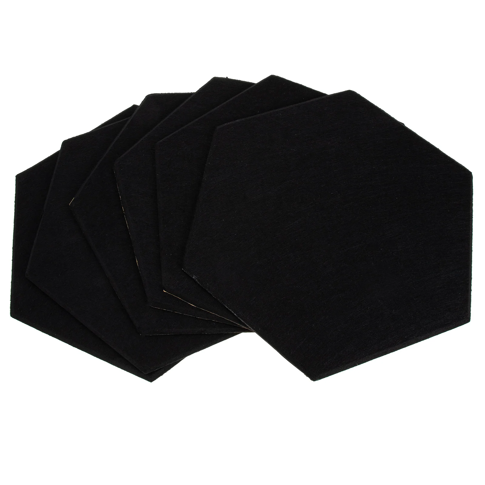 

6 Pcs Acoustic Panels Sound Absorbing Wall Boards Indoor School Gym KTV Studio Polyester Black Insulation Material