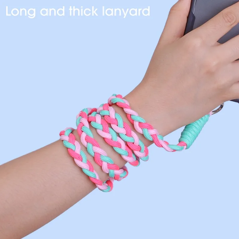 Braided Phone Lanyard Crossbody Phone Strap with Tether Tab Anti-lost Neck Wrist Hanging Rope Universal Mobile Phone Lanyards