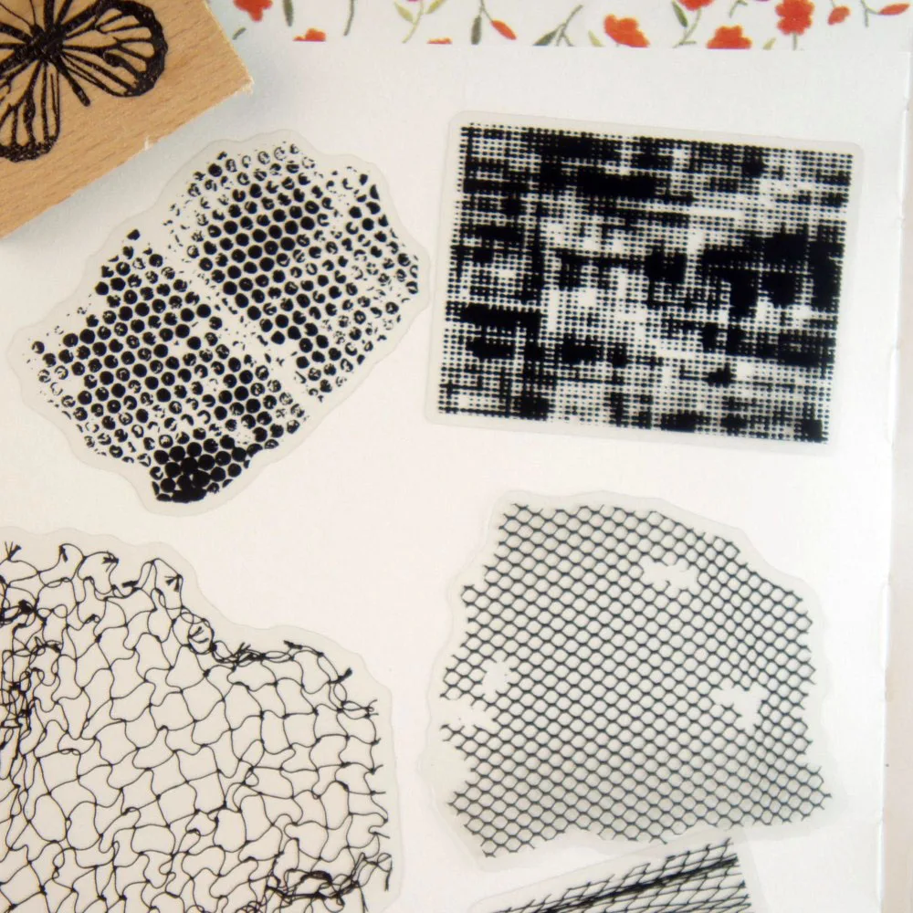 

18pcs Black Ink Pattern Design PVC Sticker Scrapbooking DIY Gift Packing Decoration