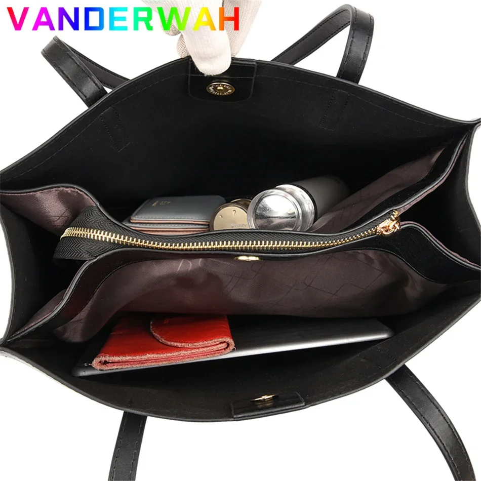 Vintage grande capacidade tote sacos de ombro moda sacos de alça superior de alta qualidade sacos de couro do plutônio casual carta design bolsa