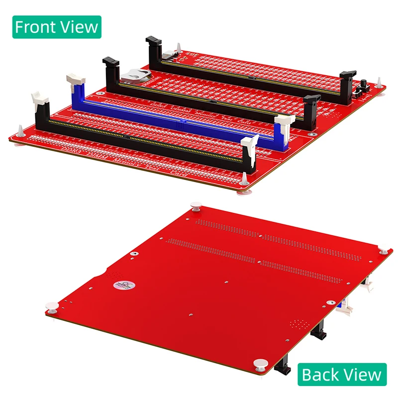 Memory Tester DDR3/4/5 RDIMM/UDIMM Memory Test Card + LED Indicators Type C Power Supply Test Button for Desktop Server DDR3/4/5