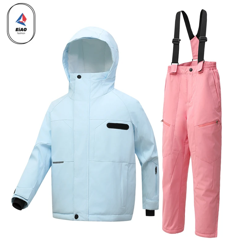 

Kids Ski Suits Outdoor Bodywarmer Snowboard Suit Thermal Jacket + Pants Skiing Jumpsuits Winter Children Waterproof Snow Sets