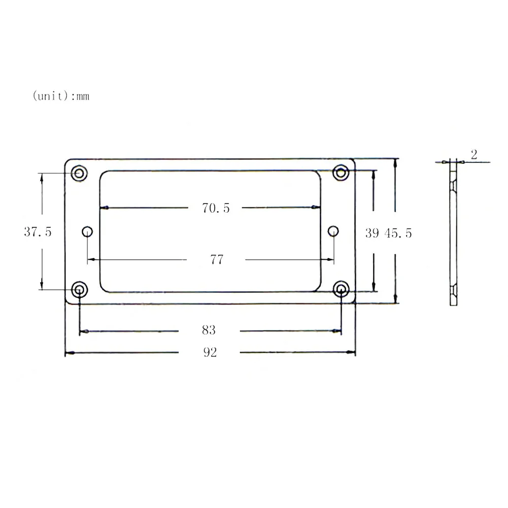 

Particular Brand New Duable High Quality Pickup Surround Guitar Humbucker 2Pcs 2mmx2mm Frame Guitar Humbucker Metal