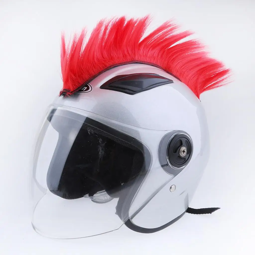 Bricolage casque cheveux Punk cheveux pour rcycle Ski Snowboard casques