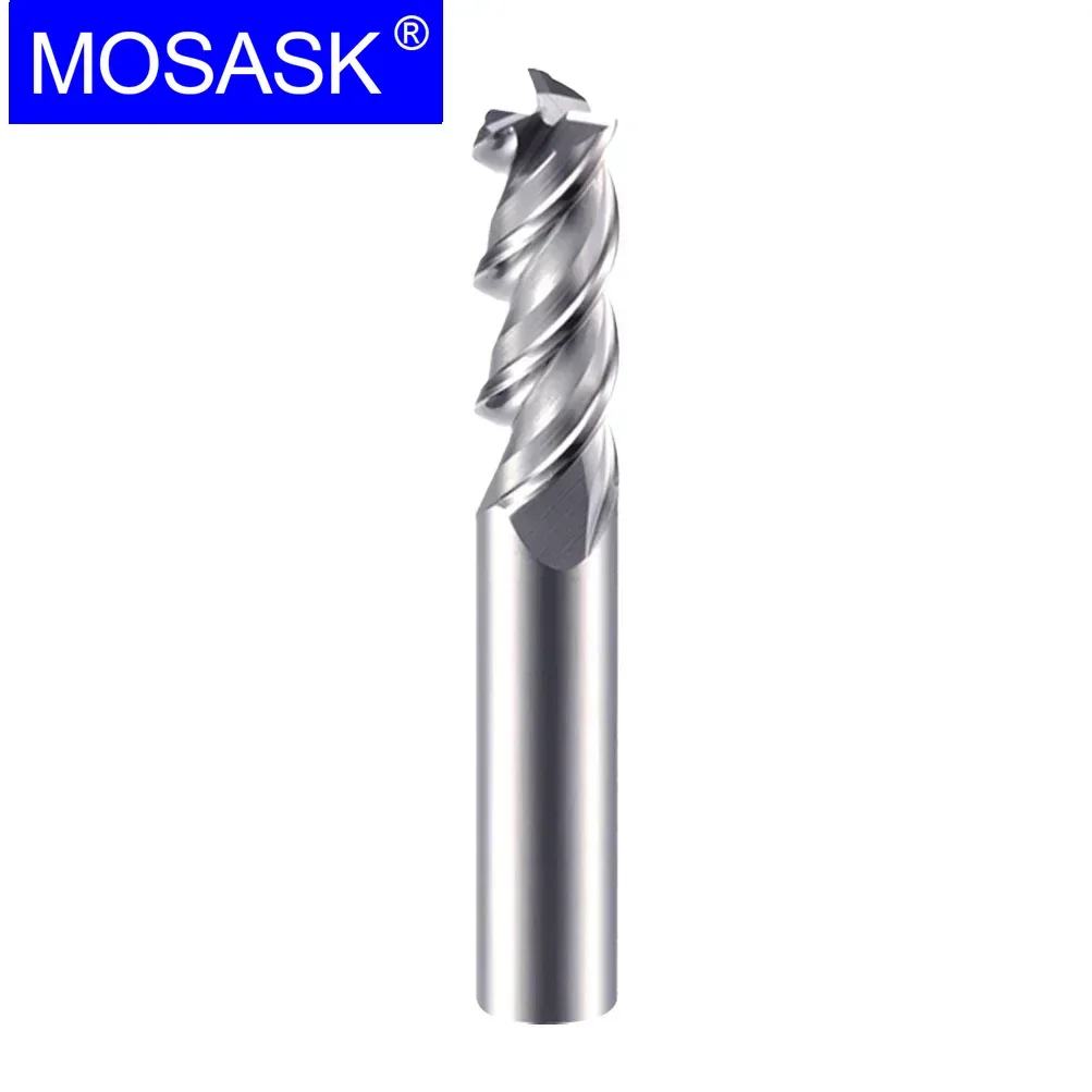 MOSASK 2 Seruling 3 Seruling Non-besi Aluminium Tembaga Pemotong Penggilingan Kayu Alat Karbida Aloi Baja Tungsten Mesin Bubut CNC Akhir Pabrik