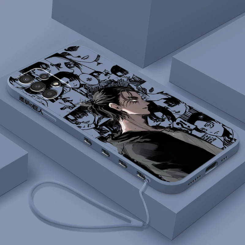 Attack On Titan Anime For Samsung A72 A54 A53 A52 A42 A34 A32 A25 A24 A23 A22 A15 A14 A13 A12 Liquid Left Rope Phone Case