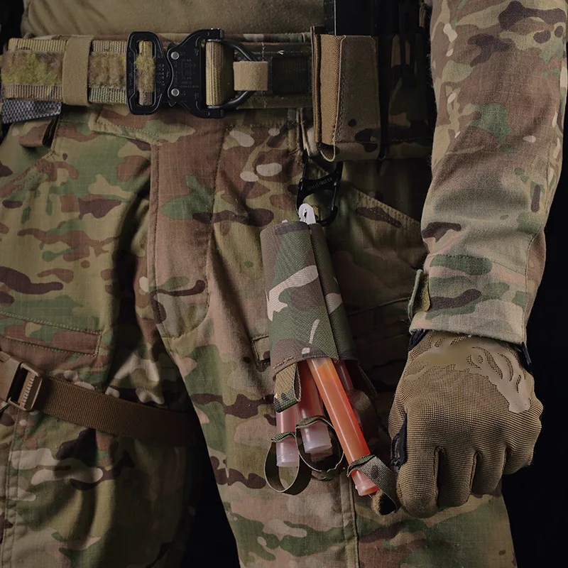 Glow Stick Tactical Storage Pouch, Easy to Carry, Can Install Different Types of Fluorescent Rods, With Hanging Rope