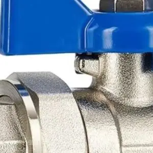 For Home Water Supply Blue Handle Brass Angle Valve Connection Union Fitting Solid Brass Construction Rust Resistant