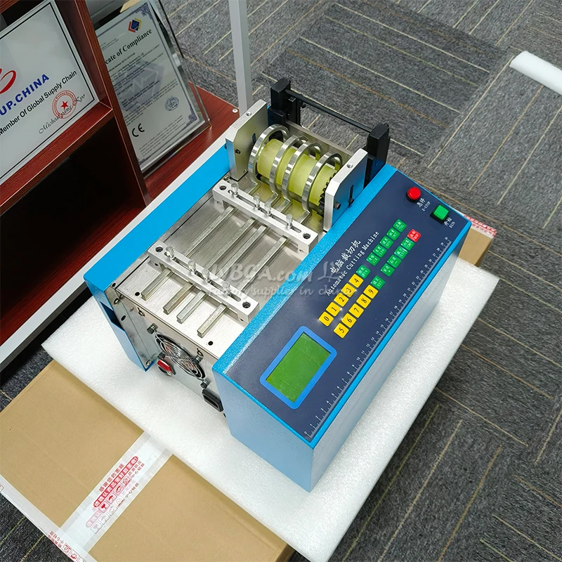 LY 100 Computerized Tube Cutting Machine  Automatic Tube Cutter, 220V, 0-100mm, PVC Heat Shrink Tubing, and Wire Rope Cutter
