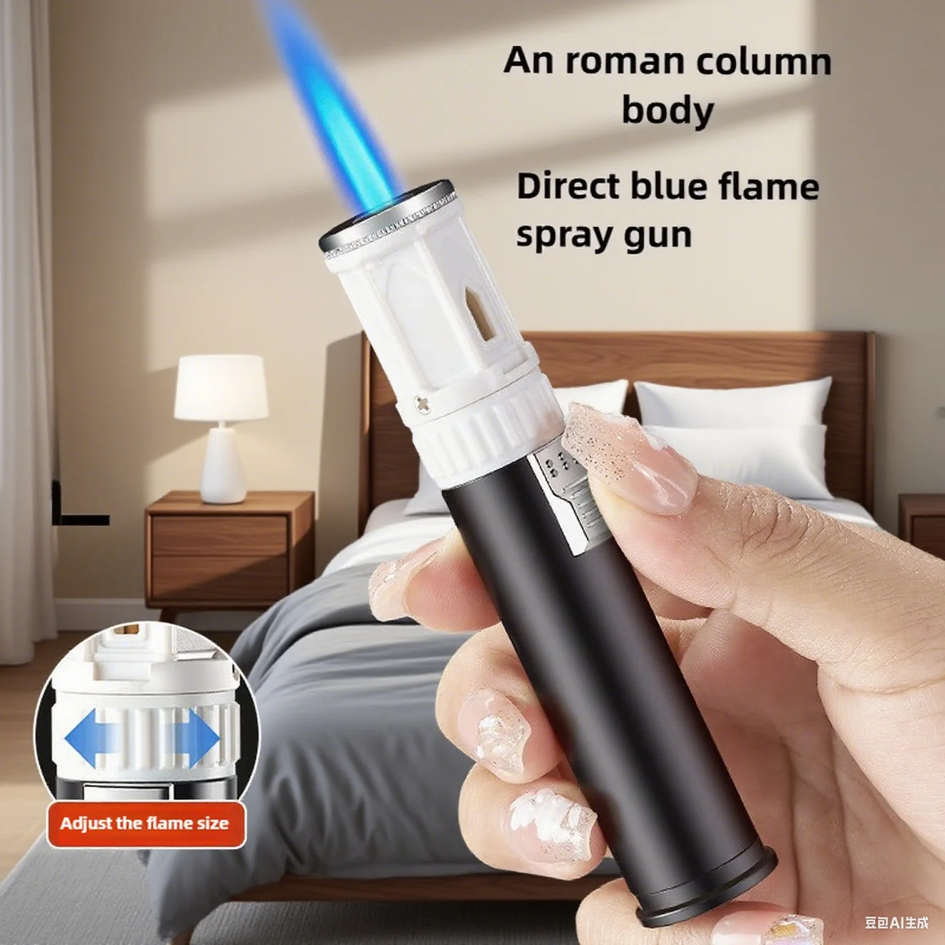 

New Gun Lighter Roman Column Shape Windproof Jet Lighter Butane Torch Gas Lighter Smoking Accessories Personalized Gift