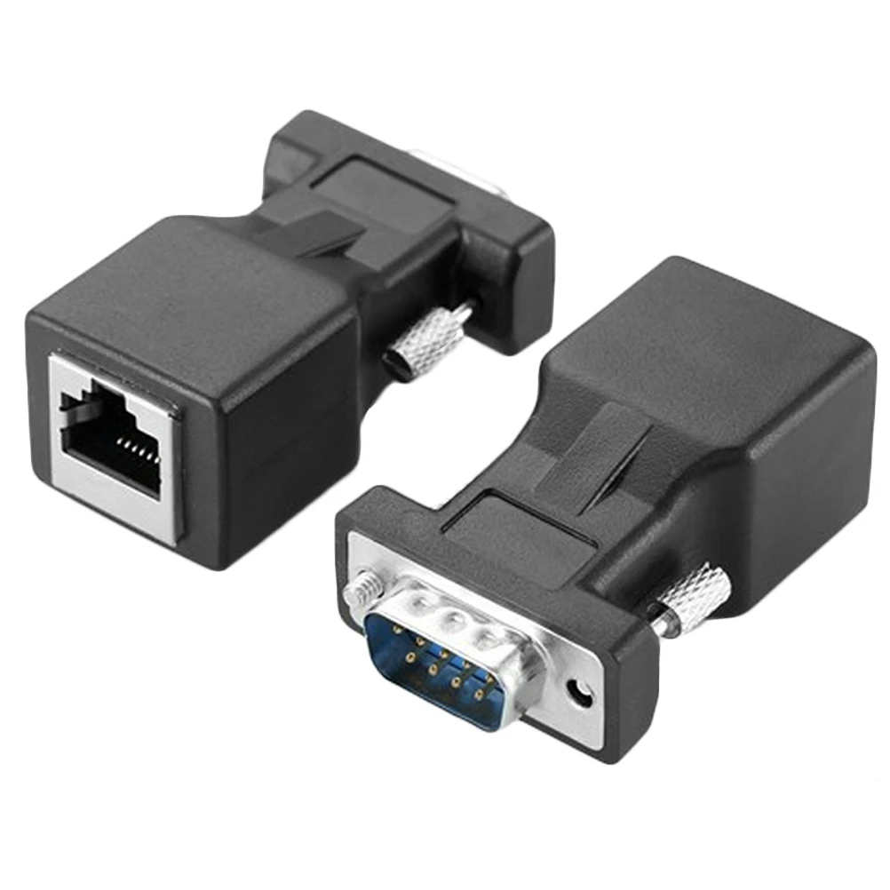 

2 pcs Vga Adapter Converter Extender Connector For Pc Lcd Projector Computer Cable Network Extension Signal Amplifier Zero