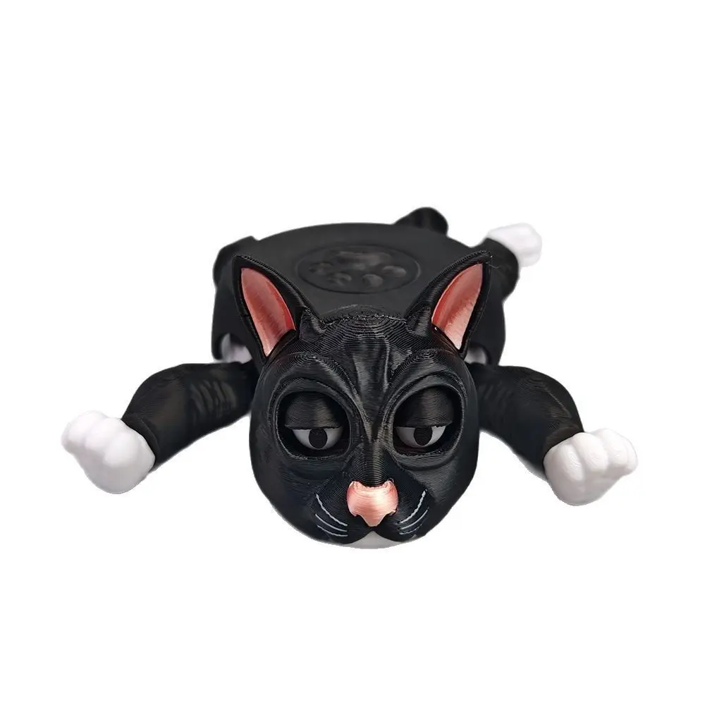 

Crossed Legs&Staring Eyes Panicked Cat Coaster Frightened Cat Press Type Cat Cup Pad Quirky Toys Ornament Mug Holder