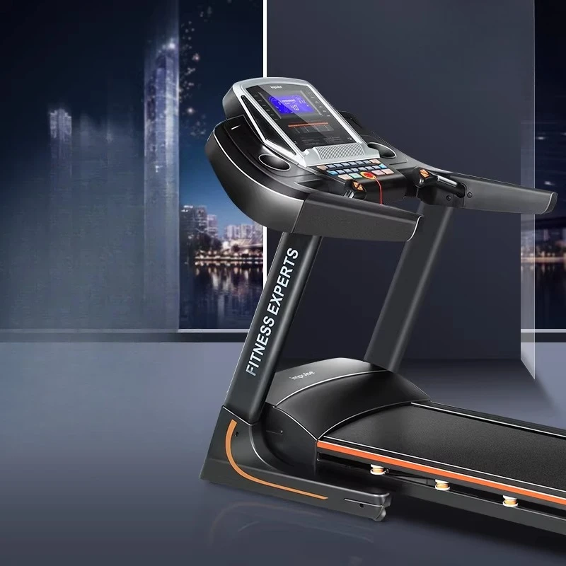 Household large slope real scene foldable multifunctional treadmill shock absorption fitness equipment gym weight loss