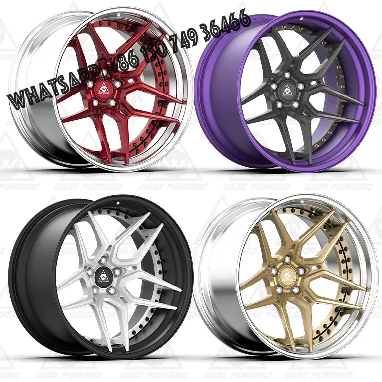 

Customized Passenger Car Wheels Forged 2 Piece Wheels Lightweight Custom Design Aluminum Forged Alloy Rims 18 19 20 21 22 Inch