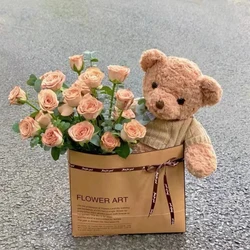 30CM Kawaii Teddy Bear Plush Dolls Dressing Bear Stuffed Animals Soft Plush Toys Doll Children Cuddly Bear Doll Girls Kids Gifts