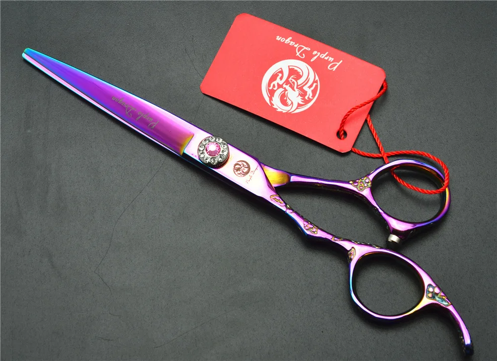 Professional Left hand Salon 6.0 Barber Scissor Hair Scissors Hairdressing CuttingThinning Shears Set