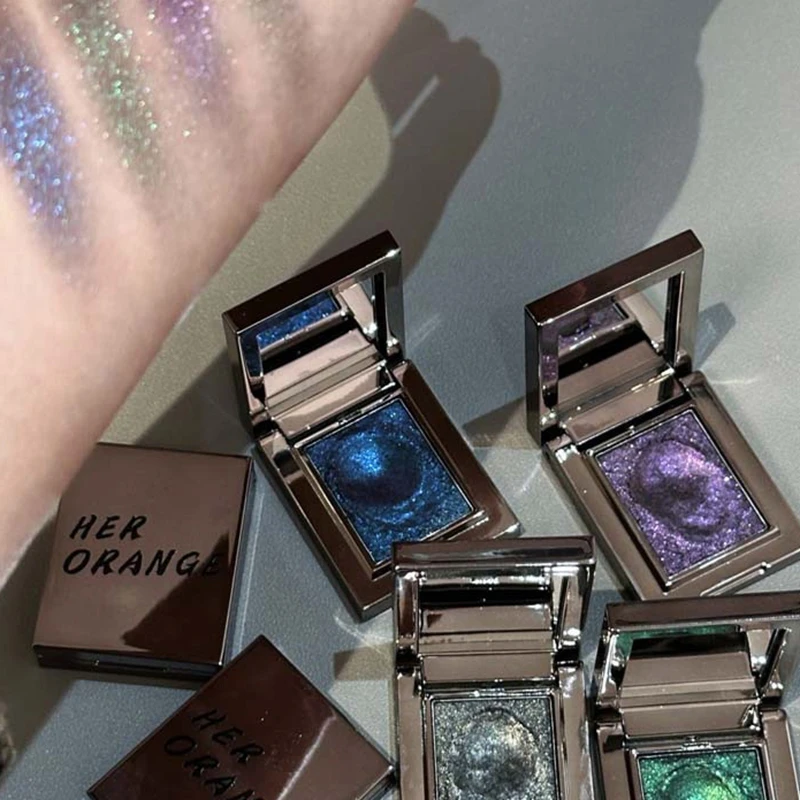 カメレオン ダークグリーン アイシャドウ パレット 細かい塗りやすいスパークリング パール光沢のあるマッシュポテト アイシャドウ ブライトニング メイクアップ