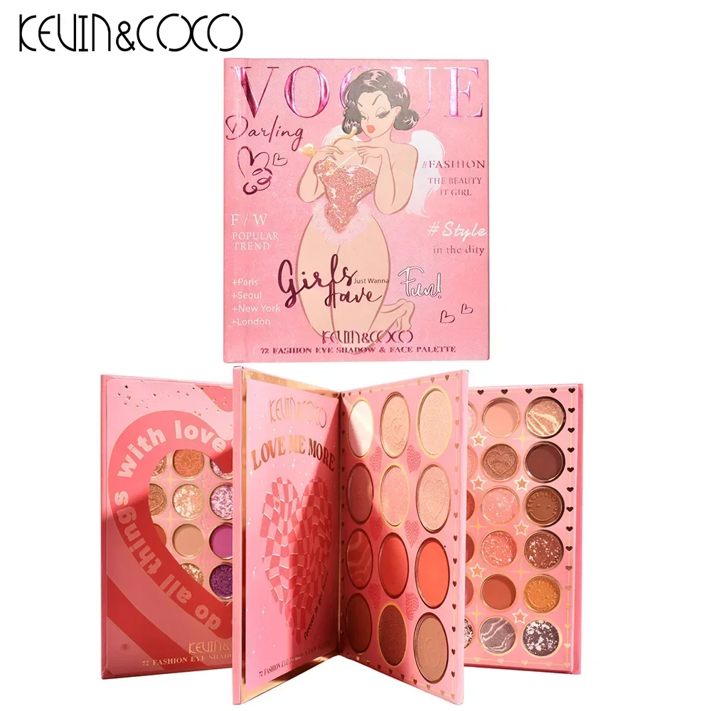 Explosive 72 Colors Eyeshadow Palette Matte Glitter Pearly Nude Waterproof Long Lasting Professional Charming Eyes Makeup Gifts