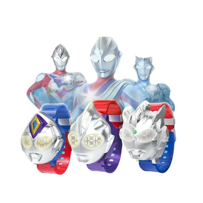 

Ultraman Anime Peripheral Q Version Watch Ultraman Tiga Zero Trigger Blazar Transformable Toy Birthday Gift